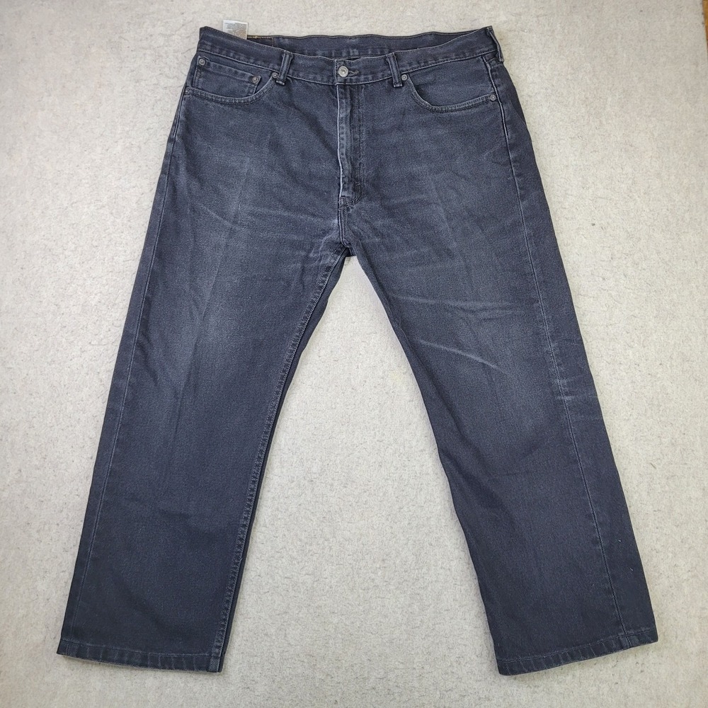 Levi's 505 Men's Jeans 40x28* Black Denim Regular Fit Straight Leg Baggy Grunge